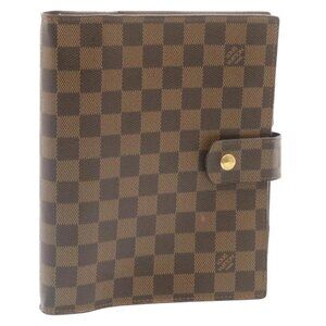 LOUIS VUITTON Damier Ebene Agenda GM Day Planner Cover R20009 LV Auth am1268gV